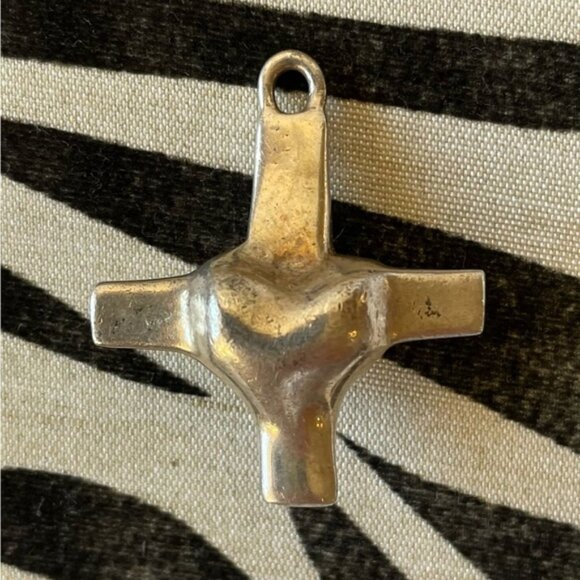 Vintage RLM Studio Sterling Silver Cross-Heart Pendant - Picture 1 of 7
